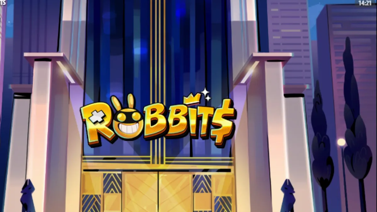 Karakter kelinci pencuri dalam slot Robbits oleh Quickspin