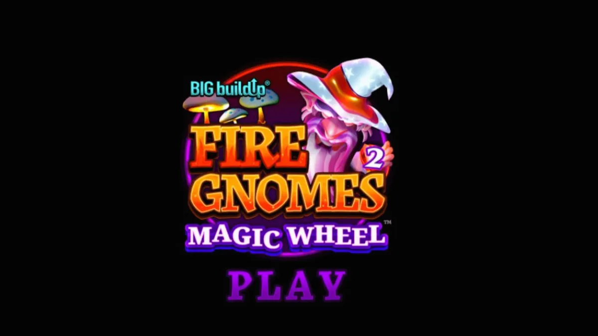 Tampilan visual slot Fire Gnomes 2 Magic Wheel dengan tema jamur dan gnome